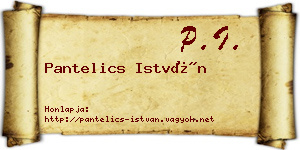 Pantelics István névjegykártya